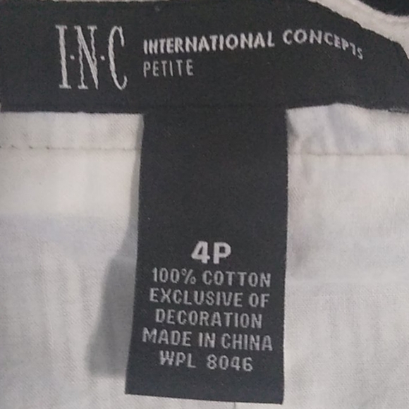 Inc Sundress Black& White Striped Floral Sidezip Sundress sz 4P #899 - Picture 6 of 10